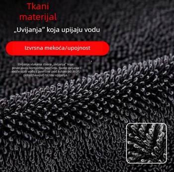 Jietu mikrovlaknena krpa za auto, upija vodu, rub obrubljen, spiralno vlakno, koralni pliš, mala kvadratna krpa za kućno čišćenje