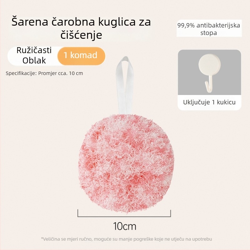 Kućna antibakterijska nano lopta za čišćenje za kupaonicu i kuhinju, višefunkcionalni alat za uklanjanje mrlja, ne lijepi se na masnoću, lako isprati