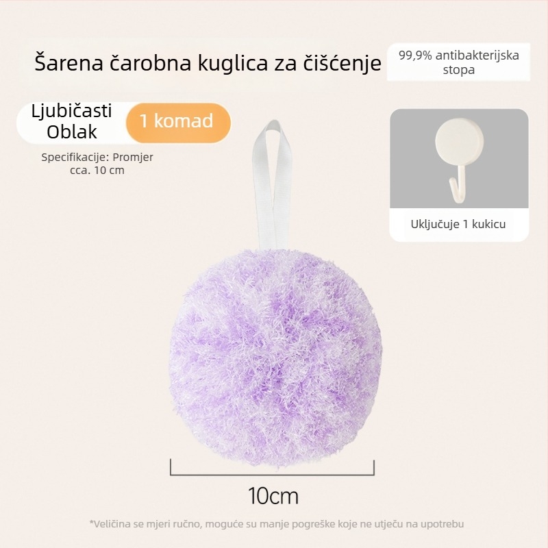 Kućna antibakterijska nano lopta za čišćenje za kupaonicu i kuhinju, višefunkcionalni alat za uklanjanje mrlja, ne lijepi se na masnoću, lako isprati