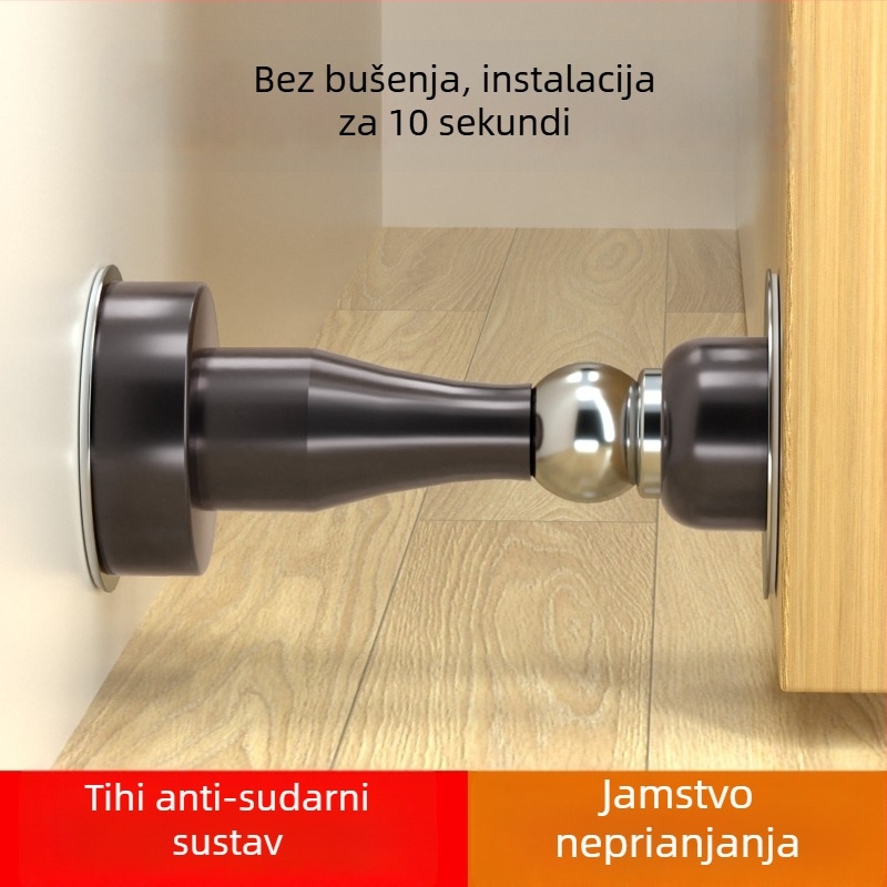 Bez bušenja: novi magnetski držač za vrata sa snažnim magnetom, sigurnost protiv zapinjanja prstiju, usisavanje na podu, sprječavanje sudara vrata