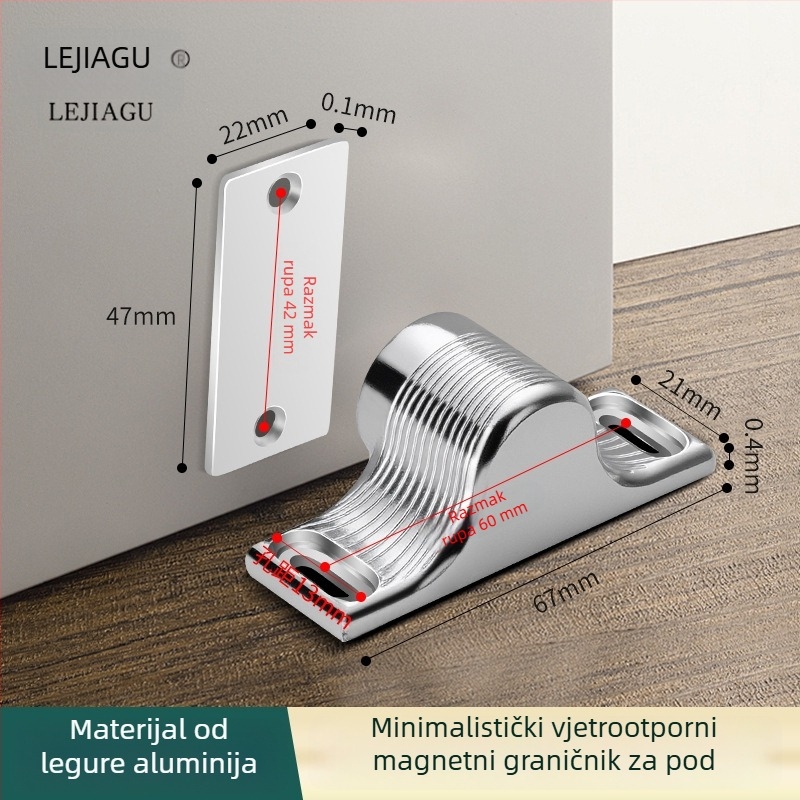 Bez bušenja: novi magnetski držač za vrata sa snažnim magnetom, sigurnost protiv zapinjanja prstiju, usisavanje na podu, sprječavanje sudara vrata