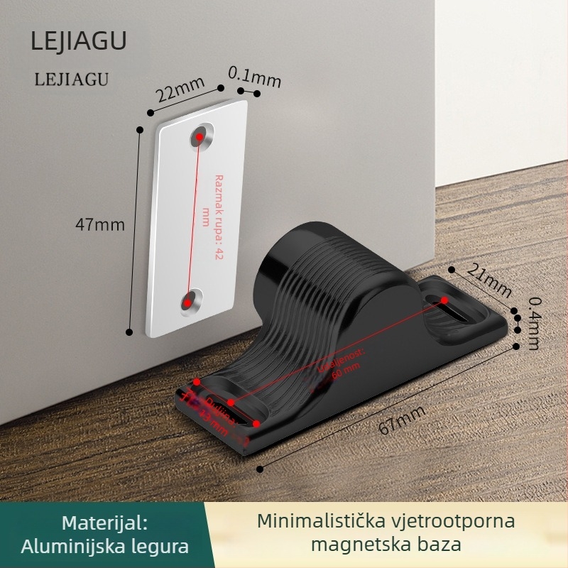 Bez bušenja: novi magnetski držač za vrata sa snažnim magnetom, sigurnost protiv zapinjanja prstiju, usisavanje na podu, sprječavanje sudara vrata