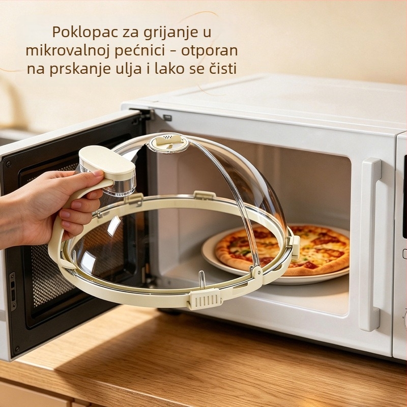 Poklopac za mikrovalnu pećnicu za zagrijavanje, zaštita od prskanja, otporan na visoke temperature, poklopac za hranu