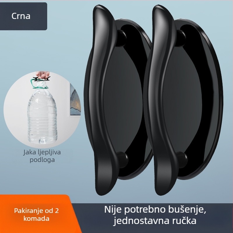 Plastična ručka bez bušenja za staklena vrata garderobe, pomoćna samoljepljiva ručka za klizna vrata, mala ručka za vrata i prozore