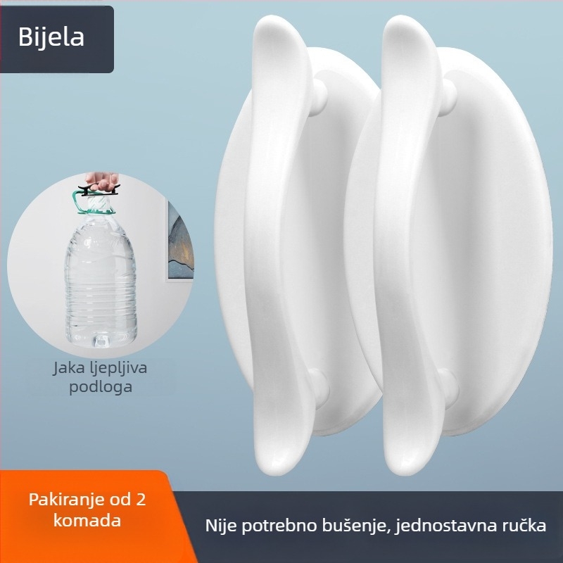 Plastična ručka bez bušenja za staklena vrata garderobe, pomoćna samoljepljiva ručka za klizna vrata, mala ručka za vrata i prozore