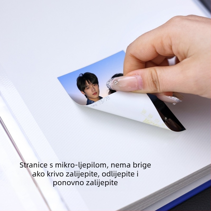 Laminirani kožni fotoalbum s velikim kapacitetom, samoljepljivi memorijski album za Polaroid fotografije 3x4 inča