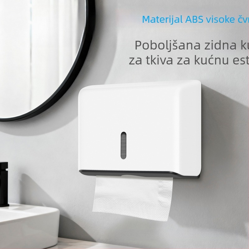 Plastični zidni dispenser za papirnate ubruse, kupaonica