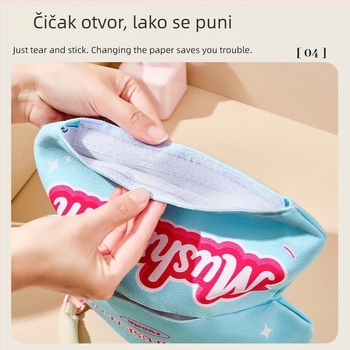 Držač za maramice u obliku gljive za automobil, viseća kutija za maramice, okretni dispenzer i torba za pohranu papirnih ručnika