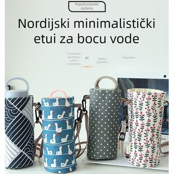 Univerzalna izolirana navlaka za čašu od pamuka i lana sa remenom, torba za pohranu boce, prijenosno zaštitno kućište