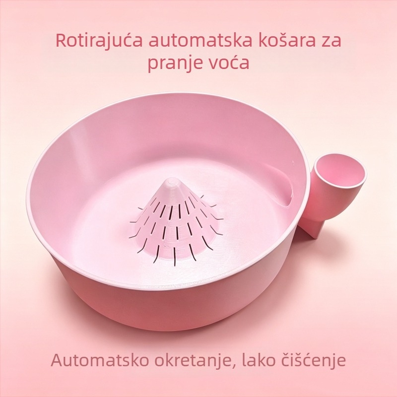 Okretna automatska košara za pranje voća i povrća s multifunkcionalnim odvodnim bazenom za kuhinju