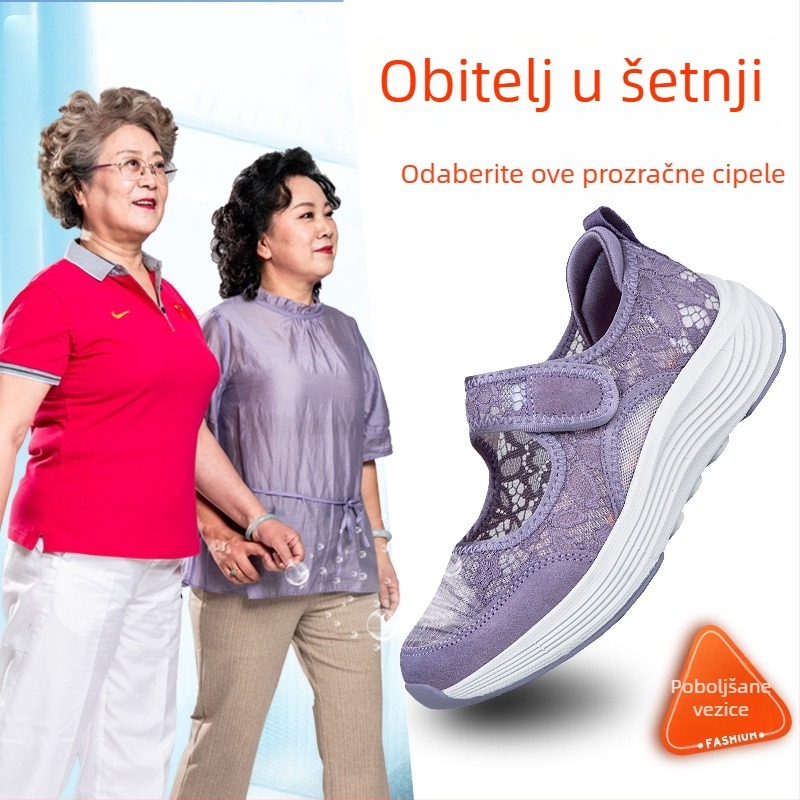 Ženske ljetne mrežaste sandale s Velcro kopčom