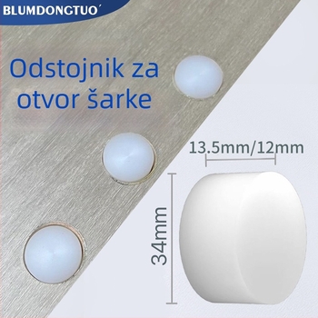Nylon podloška za otvor šarke, 35 mm – utor za brtvljenje rubova stroja