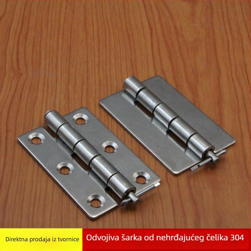 Zsaner od nehrđajućeg čelika 304 s odvojivim pinom, industrijski težak, dimenzije 60 × 90 × 3 mm