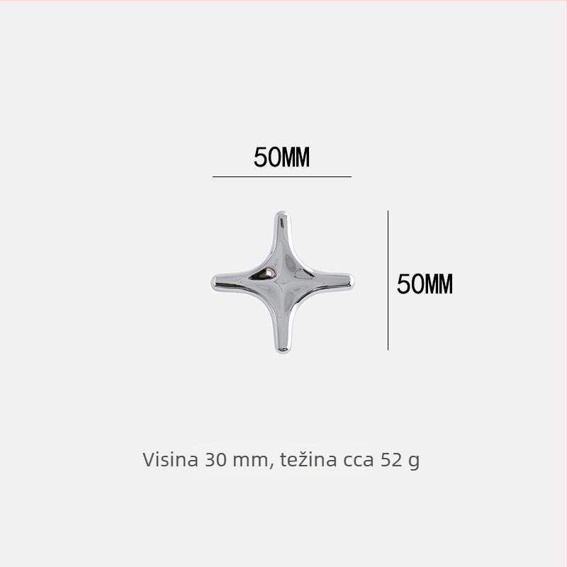 Izvorni dizajn Zhi Huang Jinga: minimalistička drška od mesinga za ormarske vrata, u srebrnoj boji, s križnim dizajnom
