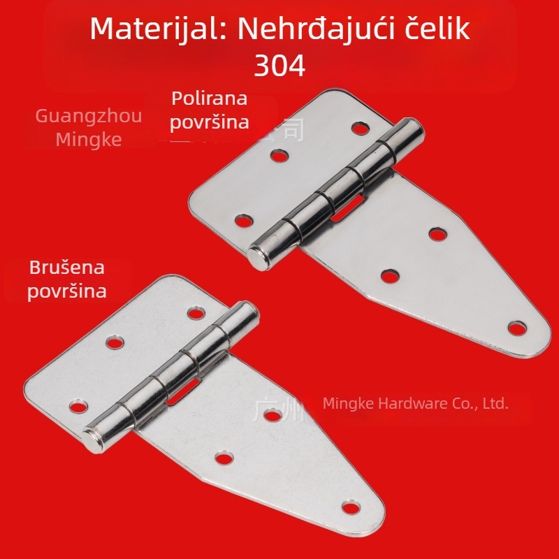 Šarka od 304 nehrđajućeg čelika, teške izrade, oblikovana kao T, za industrijska vrata i ormariće za distribuciju