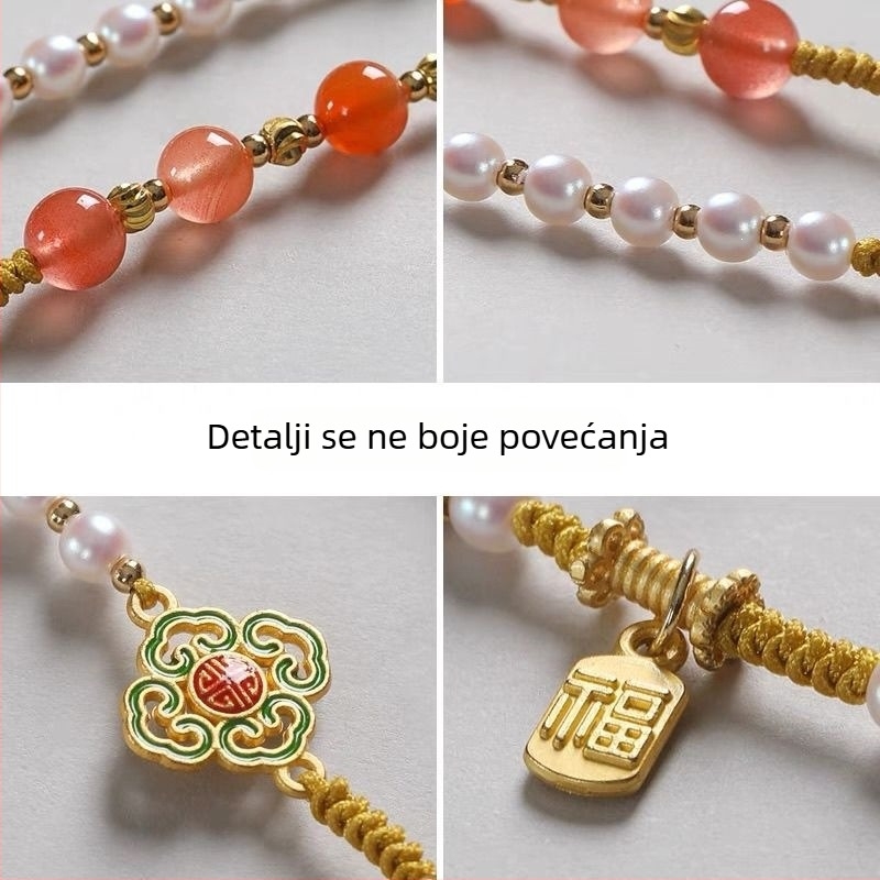 Ručni rad, prilagodljiva ogrlica s privjeskom Bude od nefrita