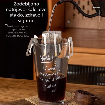 Prilagođena staklena čaša s poklopcem i slamkom, Instagram stil s slovima, za kavu i hladna pića, prozirna