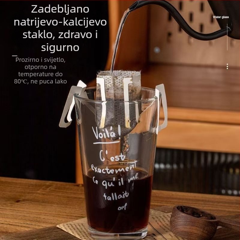 Prilagođena staklena čaša s poklopcem i slamkom, Instagram stil s slovima, za kavu i hladna pića, prozirna