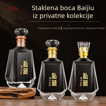 Prozirna staklena boca za žestoka 500 ml, premium