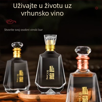 Prozirna staklena boca za žestoka 500 ml, premium