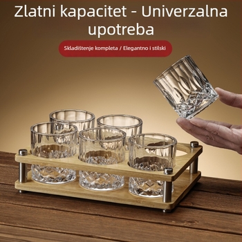 2026 novi model čaše za pivo za kućnu upotrebu, luksuzne čaše s debelim stijenkama, kapacitet 101–200 ml, mali format, set od 6–10 komada