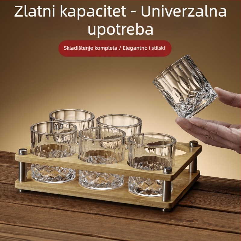 2026 novi model čaše za pivo za kućnu upotrebu, luksuzne čaše s debelim stijenkama, kapacitet 101–200 ml, mali format, set od 6–10 komada
