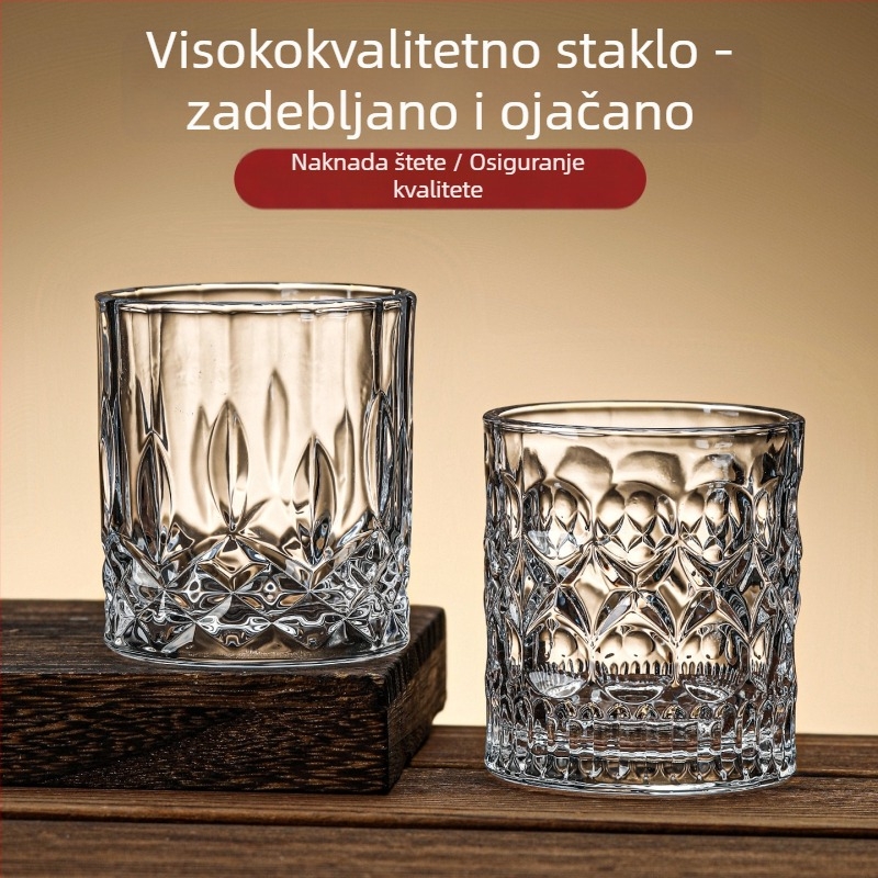 2026 novi model čaše za pivo za kućnu upotrebu, luksuzne čaše s debelim stijenkama, kapacitet 101–200 ml, mali format, set od 6–10 komada