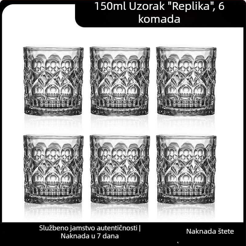 2026 novi model čaše za pivo za kućnu upotrebu, luksuzne čaše s debelim stijenkama, kapacitet 101–200 ml, mali format, set od 6–10 komada