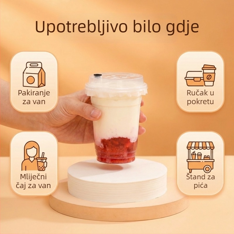 Jednokratni papir za brtvljenje protiv propuštanja čaše promjera 98 mm i 90 mm
