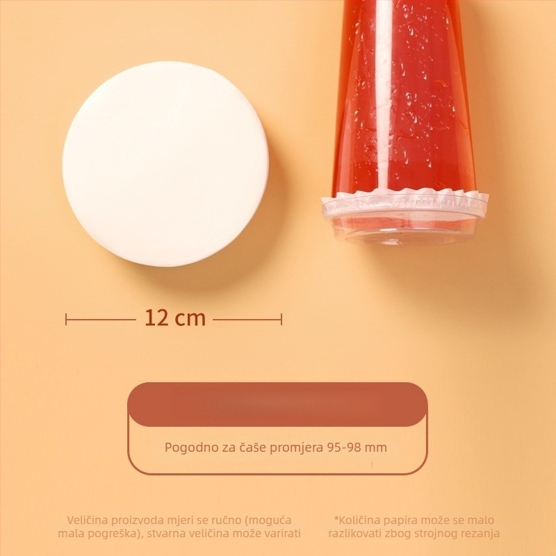 Jednokratni papir za brtvljenje protiv propuštanja čaše promjera 98 mm i 90 mm
