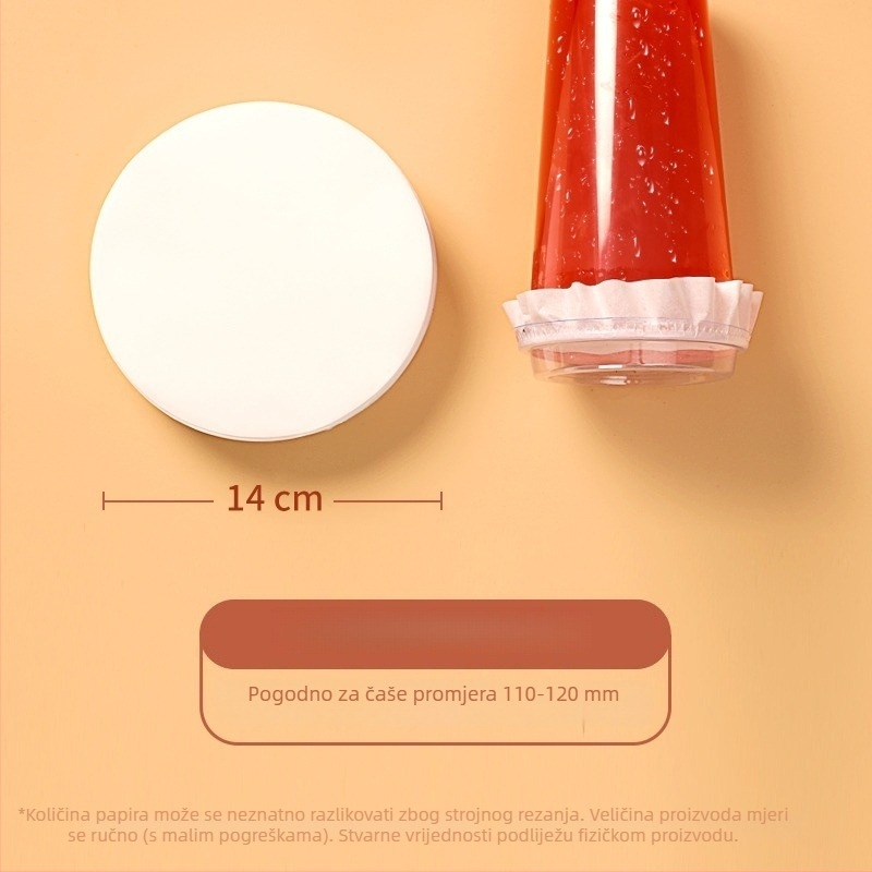 Jednokratni papir za brtvljenje protiv propuštanja čaše promjera 98 mm i 90 mm