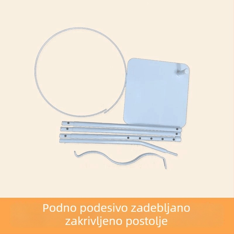 Stojeći nosač mreže protiv komaraca s podesivom visinom, debelim zakrivljenim kukom, kineskog stila dizajn namještaja s šarnirima