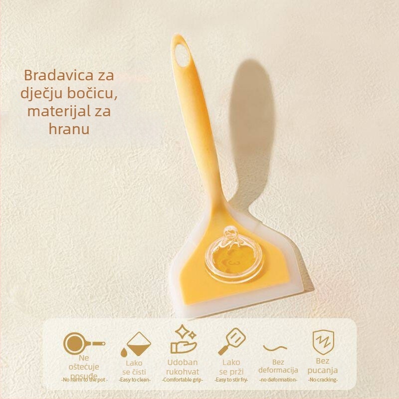 Silikonska spatula za kuhanje, otporna na visoke temperature, spatula za palačinke i tamagoyaki, neprijanjajuća, prehrambena kvaliteta