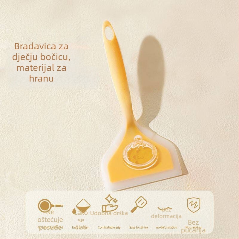 Silikonska spatula za kuhanje, otporna na visoke temperature, spatula za palačinke i tamagoyaki, neprijanjajuća, prehrambena kvaliteta