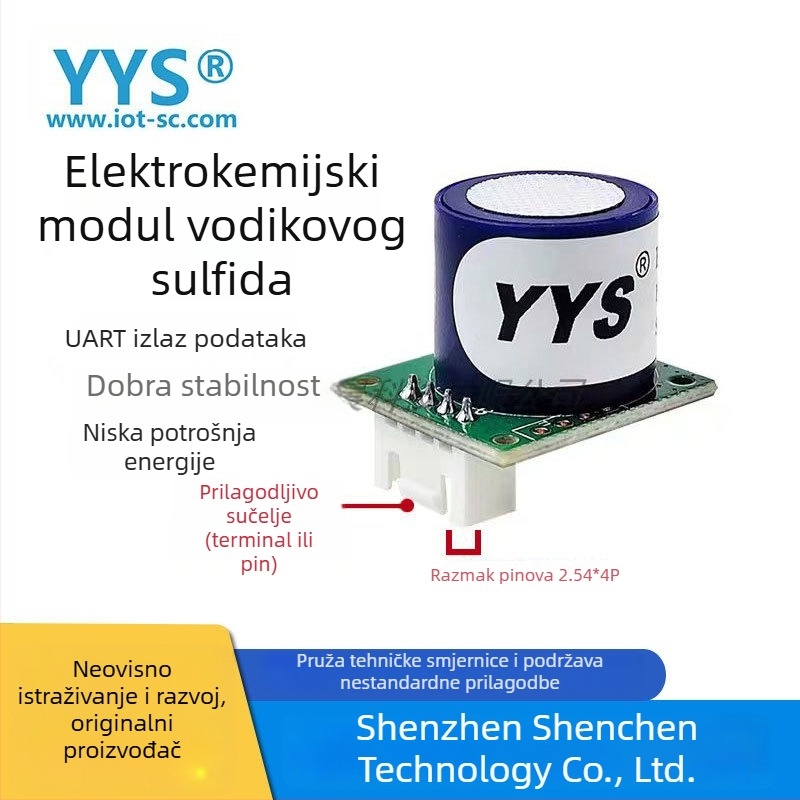 Elektrohemijski senzor H2S, modul za detekciju koncentracije s UART sučeljem, SC4-H2S industrijske klase