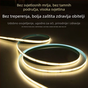 COB LED traka, 12V, visok CRI, samoljepiva pozadina, ultra-tanki aluminijski kanal, fleksibilna linearna svjetiljka