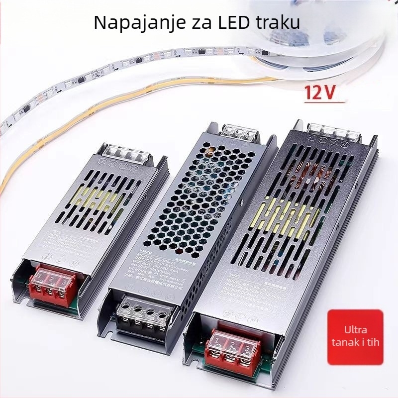 COB LED traka, 12V, visok CRI, samoljepiva pozadina, ultra-tanki aluminijski kanal, fleksibilna linearna svjetiljka