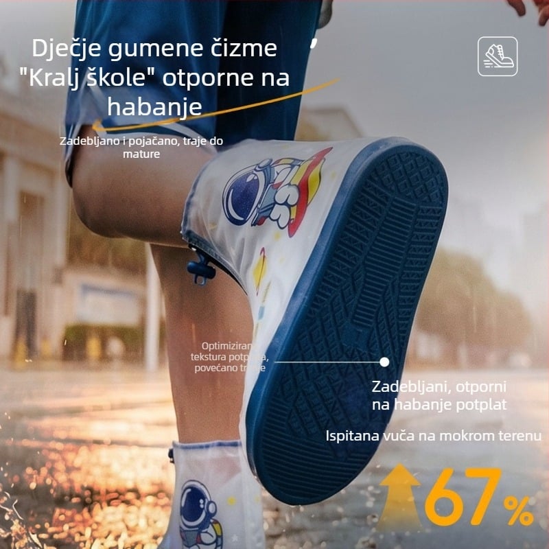 Dječje navlake za kišne čizme, protuklizne, ojačane, vodootporne, za dječake i djevojčice
