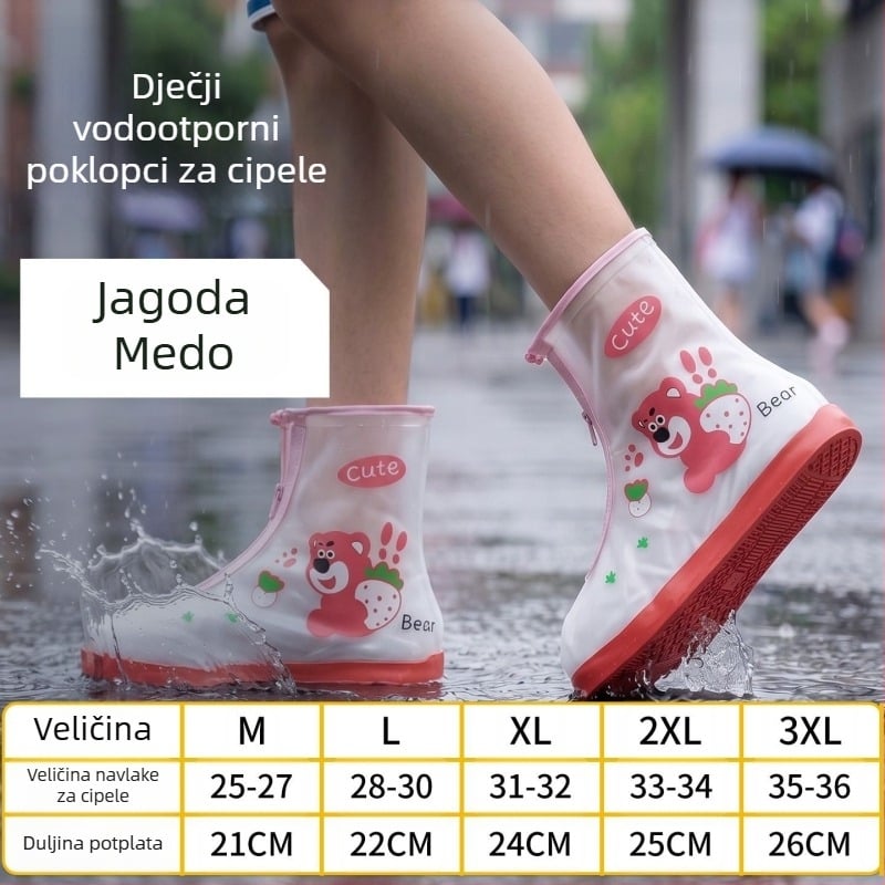 Dječje navlake za kišne čizme, protuklizne, ojačane, vodootporne, za dječake i djevojčice