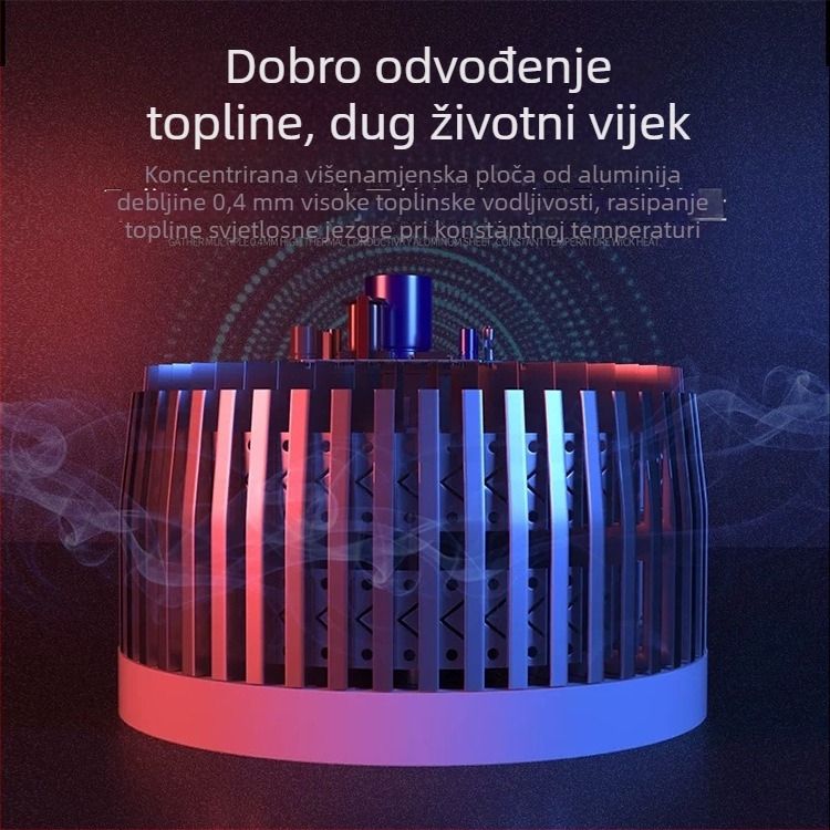 LED žarulja E27, s finim hladnjakom, energetski učinkovita, 100W/150W/200W, aluminijsko kućište, 360° snop, IP42