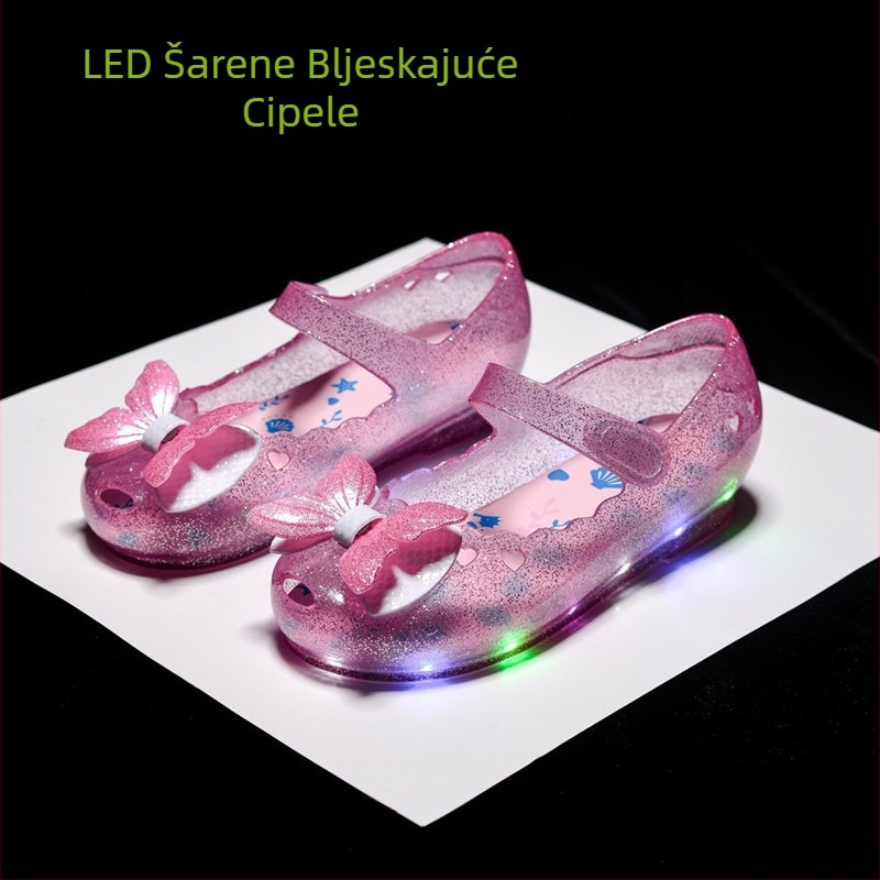 Nove jelly sandale za djevojčice s mašnicom i LED osvjetljenjem