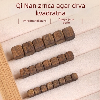 Prirodne kvadratne perle od agarwood drveta, labave perle za DIY, za narukvice i ogrlice, međuprelje