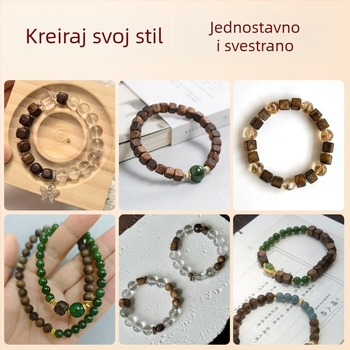 Prirodne kvadratne perle od agarwood drveta, labave perle za DIY, za narukvice i ogrlice, međuprelje
