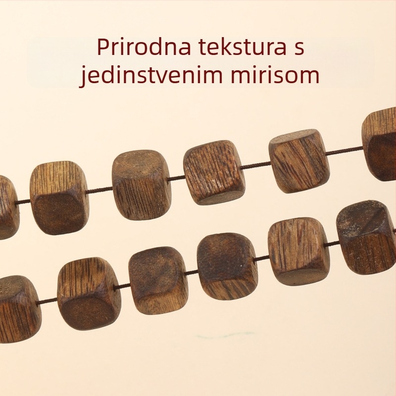 Prirodne kvadratne perle od agarwood drveta, labave perle za DIY, za narukvice i ogrlice, međuprelje
