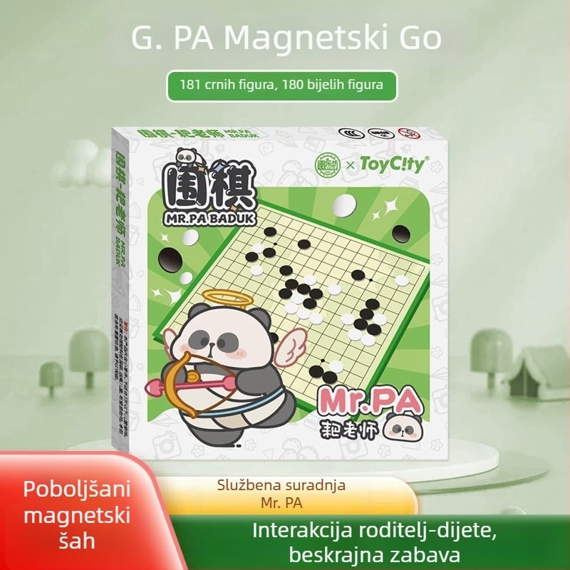 Službeni licencirani Panda magnetski set za igre – uključuje leteći šah, Gomoku, kinesko šah i Go