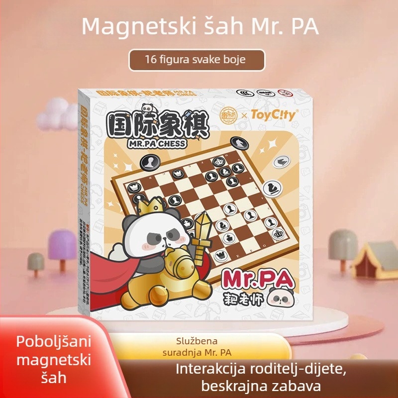 Službeni licencirani Panda magnetski set za igre – uključuje leteći šah, Gomoku, kinesko šah i Go