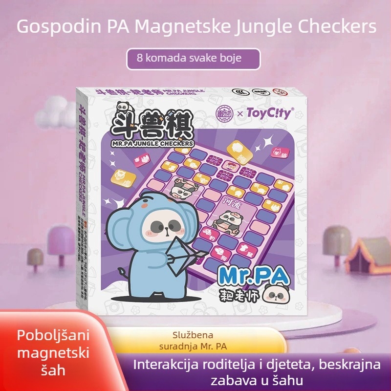 Službeni licencirani Panda magnetski set za igre – uključuje leteći šah, Gomoku, kinesko šah i Go