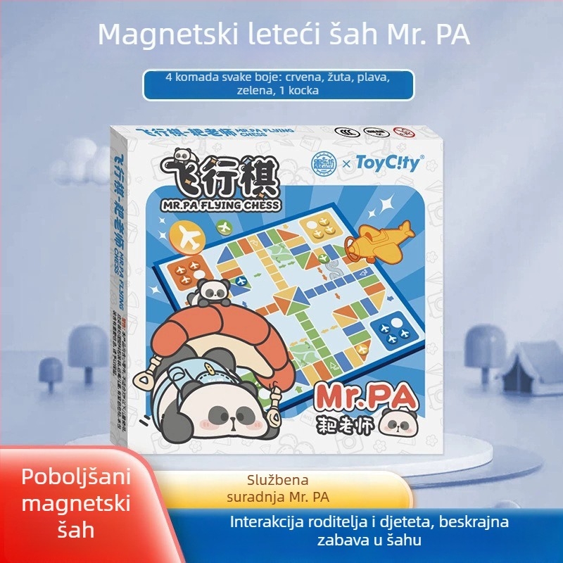 Službeni licencirani Panda magnetski set za igre – uključuje leteći šah, Gomoku, kinesko šah i Go