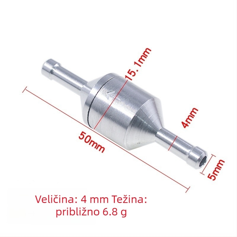 Aluminijski jednosmjerni sigurnosni ventil za gorivo od aluminijske legure s brzim spojem, za automobilsku gorivnu liniju, tip benzin/dizel