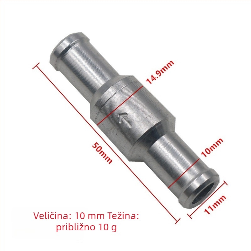 Aluminijski jednosmjerni sigurnosni ventil za gorivo od aluminijske legure s brzim spojem, za automobilsku gorivnu liniju, tip benzin/dizel